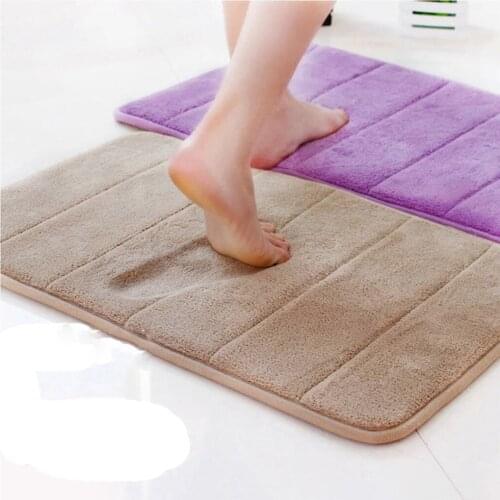 40x60cm Water Absorbent Soft Memory Foam Mat Carpet Bathroom Bedroom Floor Rug Non Skid New Shower Room Mat Accessories