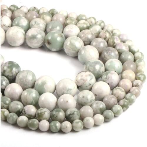 4 6 8 10 12mm Natural Stone Peace Jades Beads Round Loose Beads 15'' Strand Wholesale for DIY Making Bracelet Necklace Jewelry