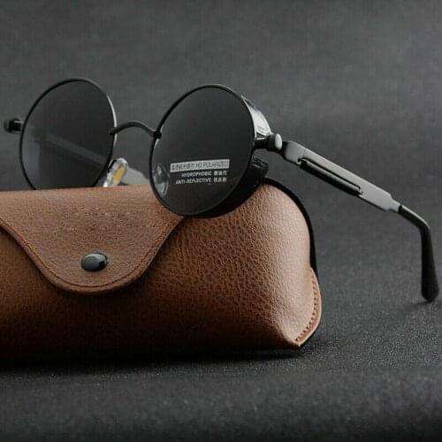 Round Steampunk Sunglasses Brand Design Men Women Metal Punk Sun glasses Vintage Sunglass UV400 Shades Eyewear Gafas de Sol
