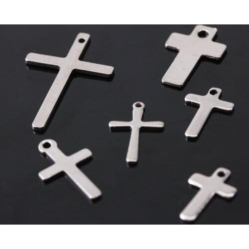 Cross stainless steel accessories set pendant hair accessories bracelet necklace accessories DIY accessories