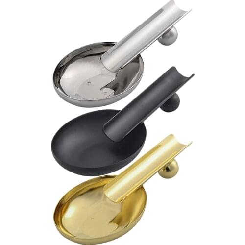 Travel Stainless Steel Cigar Ashtray 1 Slot Cigar Stand Holder Cigarette Rack Ash Tray for Man Accessories Gift