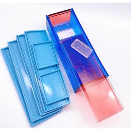 DIY Crafts Domino Storage Box Epoxy Resin Mold Container Casting Silicone Mould F3MF