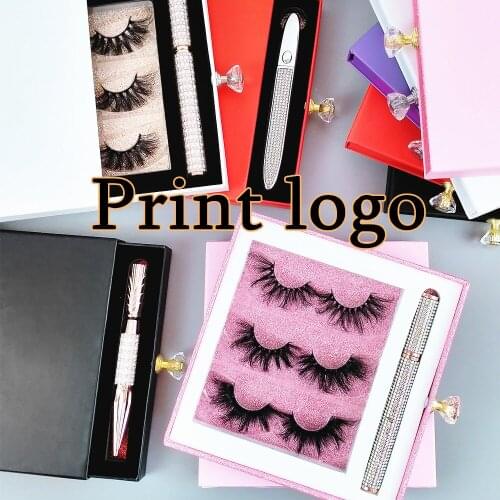 Five color box three pairs pull up box New Eyelash Packaging Box Packaging with Tray Rectangle Case Fluffy 25mm Mink Lashes Box