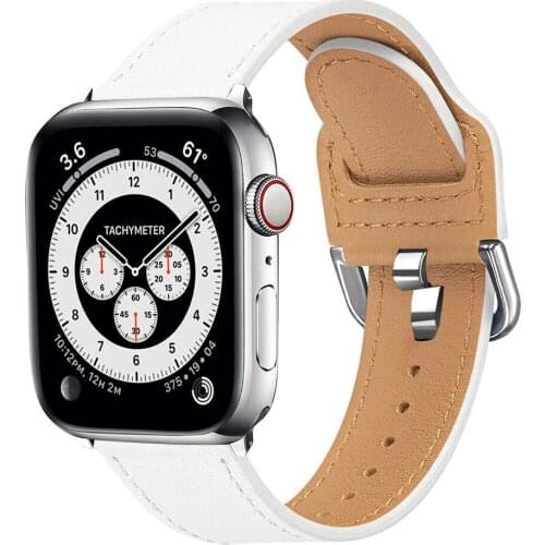 Bands for apple watch 6 5 4 44mm 40mm iwatch se band leather watchstrap for apple watch 3 42mm 38mm man women correa wristbelt