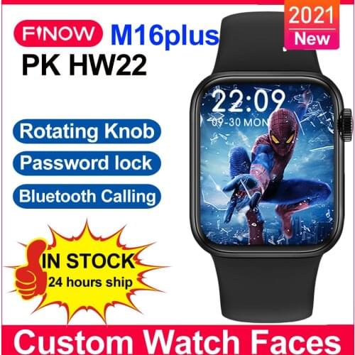 2021 Finow M16plus Smartwatch PK IWO W26 Plus Pro/W506 Series 6 BT Call 1.75 Inch Screen Smart watch for IOS Android VS HW22 Pro
