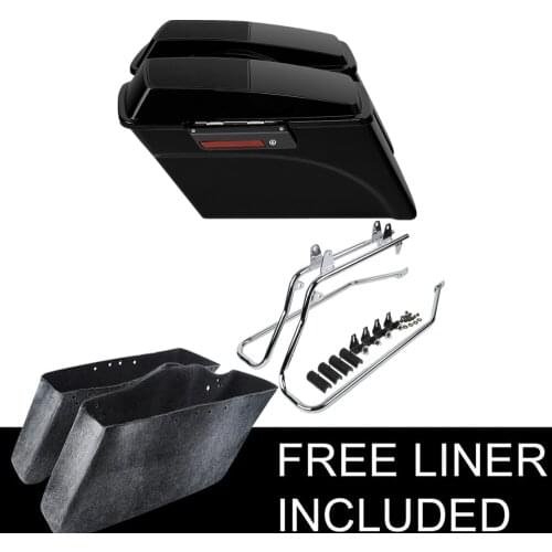 Motorcycle Hard Saddlebag Speaker Lid Conversion Bracket For Harley Softail Heritage Deluxe 1984-2016