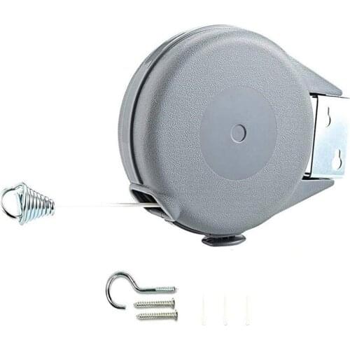 Grey Retractable Clothes Drying Rack Rope Clothesline Heavy Duty Portable Clothes Dryer 12m Rustproof Clothes Line