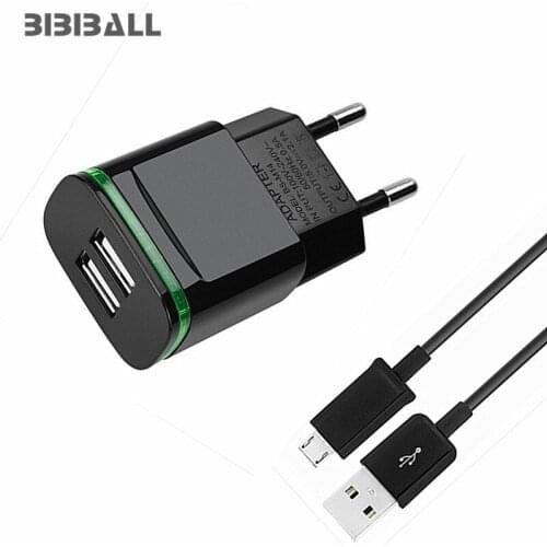 LED Light EU USB Charger 2A Safe Fast Charging Adapter + Cord for xiaomi redmi 4X note 4X 5 plus 6 pro redmi 4a 5A 6a redmi 3s