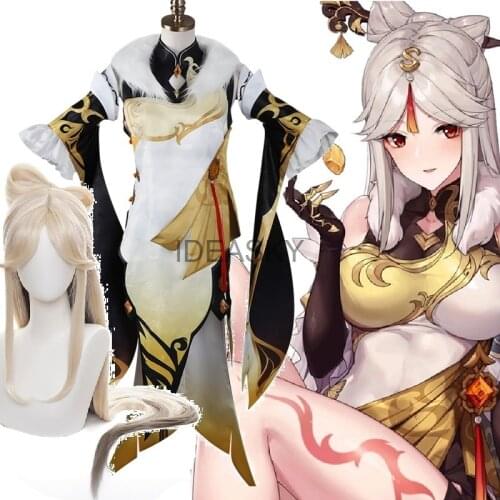 NING GUANG Ningguang Venti Keqing Dresses Full Set Wig Accessories Halloween Costumes Women Game Genshin Impact Cosplay Costume