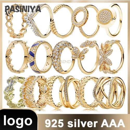 R1 2021 yellow series ladies ring 925 sterling silver rose gold high quality luxury jewelry gift