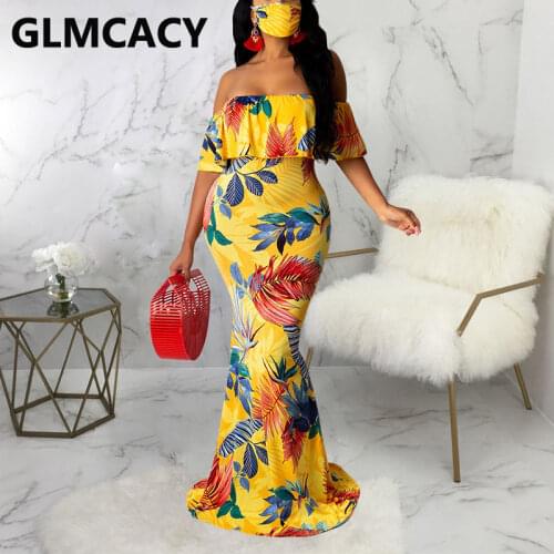 Women Off Shoulder Tube Maxi Dress Elegant Boho Beach Holiday Floor Length Dress