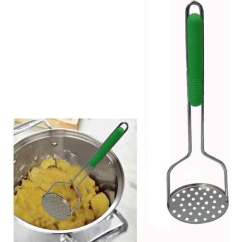 1PC Potato Masher Stainless Steel+Plastic Hand Held Mashed Potatoes Sweet Potato Making Tools Kitchen Cooking Tools ELB 517