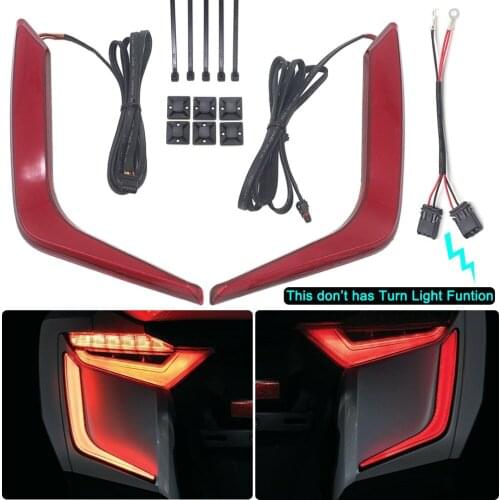 2018 2019 2020 2021 Red For Honda GL1800 GL 1800 Gold Wing Goldwing LED Rear Saddlebag Accents F6B Warning Stop Lamp Lenses Kit