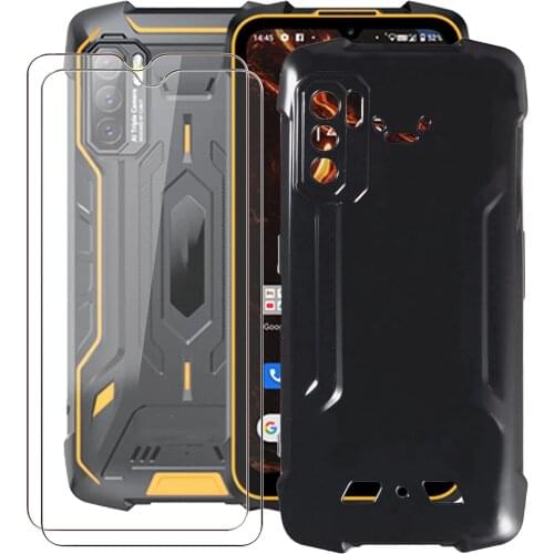 3-in-1 Glass+Silicone Cover For Cubot KingKong 5 Pro Case Tempered Glass Screen Protector For Cubot KingKong 5 Pro