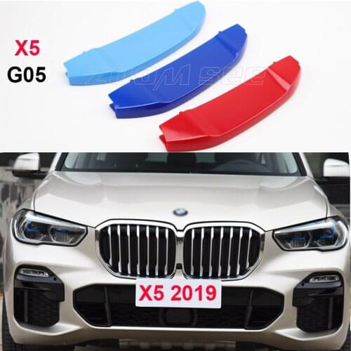 3 Colors Car Front Grille Trim M Motorsport Strips Grill Cover Performance Stickers For 2019 All New BMW X5 G05