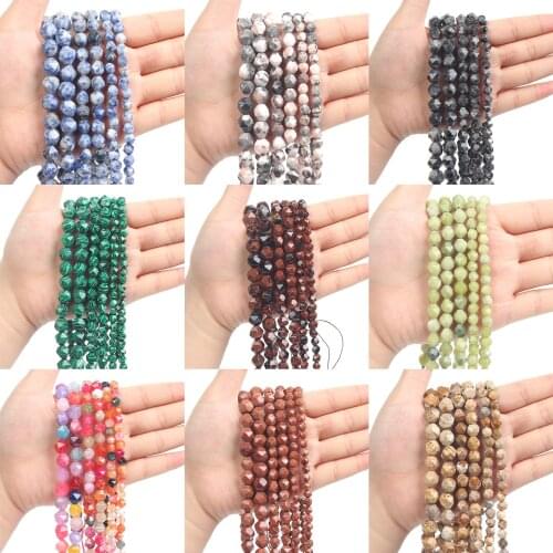 37 Styles 1Strand/Lot 6/8/10mm Natural Stone Large Sectionl Round Beads Loose Spacer Bead For Jewelry Making DIY Accessories