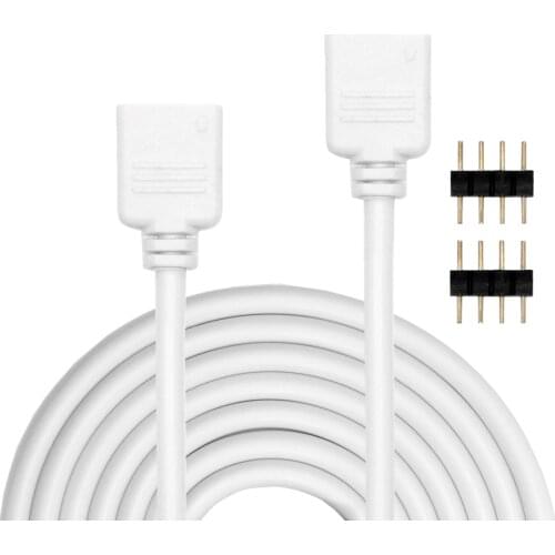 4 PIN RGB led connector Extension Cable cord Wire + 4pin connectors 1M 2M 5M 10m 30cm for SMD 5050 3528 RGB LED Strip light