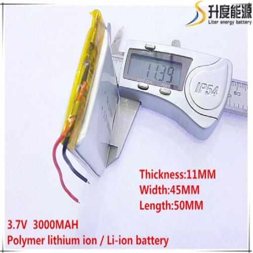 5pcs [SD] 3.7V,3000mAH,[114550] Polymer lithium ion / Li-ion battery for TOY,POWER BANK,GPS,mp3,mp4,cell phone,speaker