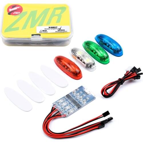 ZMR Wireless Navigation Light III Version 1S Rechargeable 4 Modes LED lights for RC hobby fixed-wing Aircraft Ducted