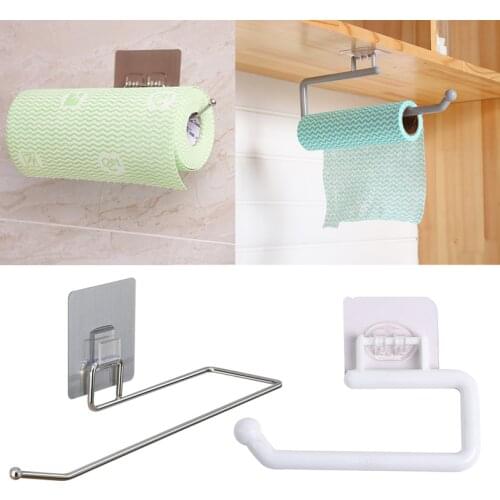 Kitchen Bathroom Toilet Paper Holder Tissue Storage Organizers Racks Roll Paper Holder Hanging Towel Stand Home Decoration