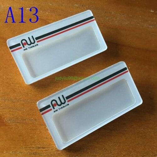 30pcs Good Quality Acrylic Plastic Staff Number Name Badge Plate Clip Holders With Magnet On Back Reusable
