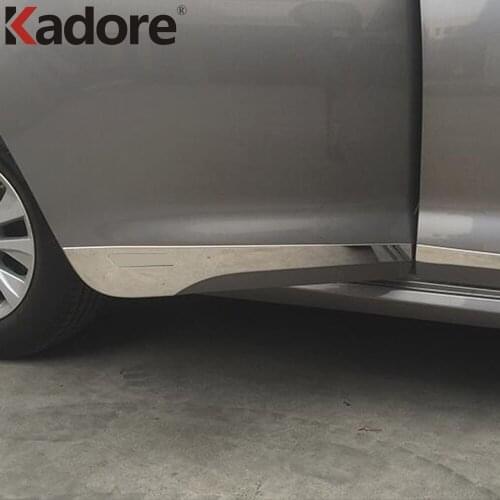 For Toyota Corolla sedan 2019 2020 2021 Carbon Fiber Side Door Trim Strip Molding Stream Panel Bumper Hoods Sticker Car Styling