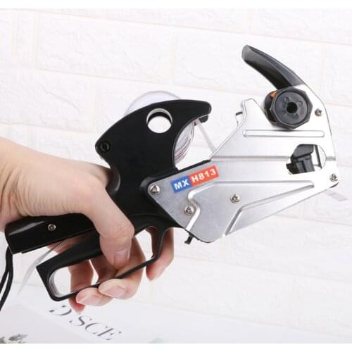 MX-H813 A-line 8 Digits Price Tag Gun Labeler Labeller Label Paper For Retail Store Pricing Tag Display Tool + Ink Roller