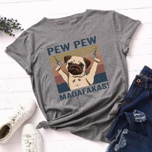 Pew Pew Madafakas Tshirt 100% COTTON T Shirt Camiseta Summer Short Sleeve T Shirts Cartoon Cute Tee Tops Streetwear T-shirts 4XL