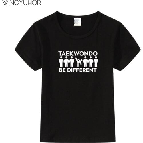 Taekwondo Be different Funny Print Cute T-Shirts Kids Summer Top Children Girls Boys Short Sleeve Clothes Casual Baby T Shirt