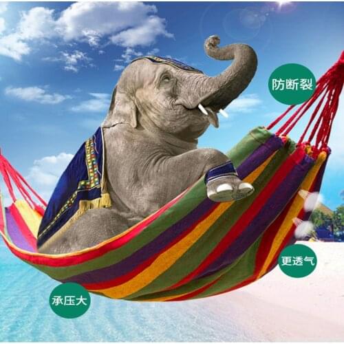 100PCS/LOT 280*150cm/80cm Hammock hamac outdoor Leisure bed hanging bed double sleeping canvas swing hammock camping Una hamaca