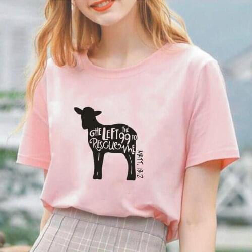 Harajuku Jesus Peace Print Women T-shirt God Letter Religious Bible Summer T Shirts Graphic Tees Female Funny T Shirt Women Tops