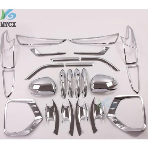 For Hyundai Santa Fe Chrome Kit Chrome Accessories For Hyundai Santa Fe 2019 2020 Deluxe Versions Car Part 24pcs