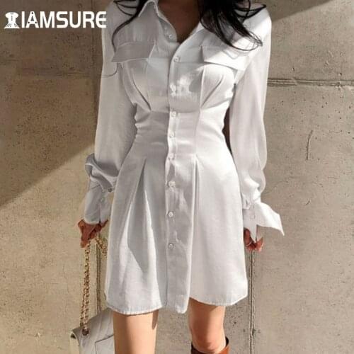 Модные платья-рубашки IAMSURE China At AliExpress