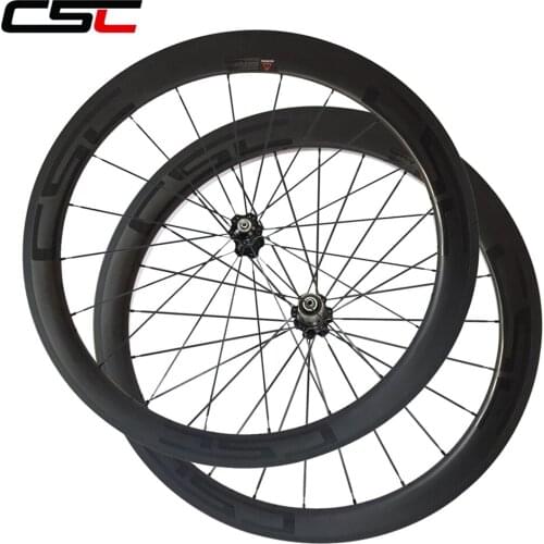 CSC Bike Wheelset No Outer Hole 23mm wide 50mm clincher carbon wheels Tubeless ready with novatec sapim pillar 1420 spokes