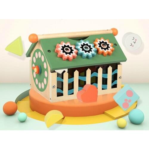 Wisdom Box Digital Shape Gear Abacus Clock Combination Disassembly House Childrens Educational Early Education Toys Baby Toys