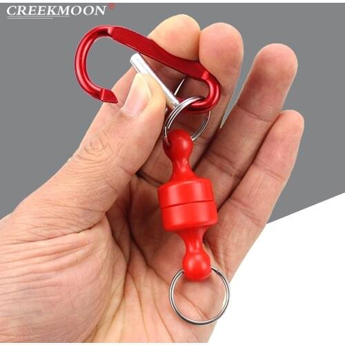 5pcs Magnetic Carabiner Fishing Keychain Snap Clip Lock Buckle Hook Tool Outdoor Supply Release Holder Magnet Net Gear Tackle