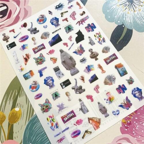 MG200614-30 Sculpture stickers 3D Back glue Nail decal Nail sticker Nail decoration Nail art Nail tool Nail ornament