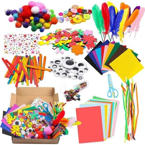 DIY Kids Crafts Supplies Kit All in One Crafting Collage Kindergarten Homeschool Supplies Kids Birthday Gifts