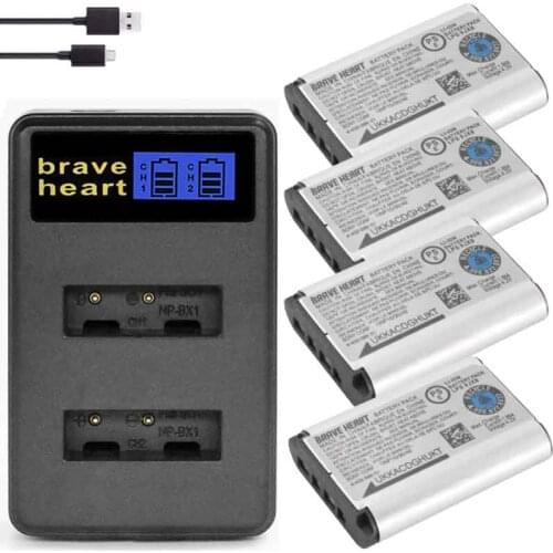 Original brave heart Bateria NP BX1 NP-BX1 Battery for Sony hx90v as20 as200v x1000 h300 cx405 mv1 as100v camera accessories