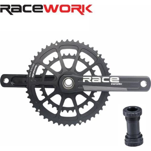RACEWORK 2 x 10 /11/12 Speed Road Chainset Chain Wheel Crank, 34-50T, 36-52T, 39-53T, 170mm / 172.5mm / 175mm, Cranksets