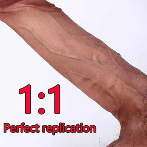 Skin Feeling Realistic Dildo Soft Sexy Huge Dildos Female Masturbator Double-layer Silicone Suction Cup Penis Sex Toys For Women