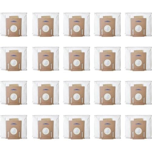 20Pcs for ECOVACS DEEBOT OZMO T8 Robot Vacuum Cleaner High Capacity Leakproof Dust Bag Replacement Accessories Parts Kit