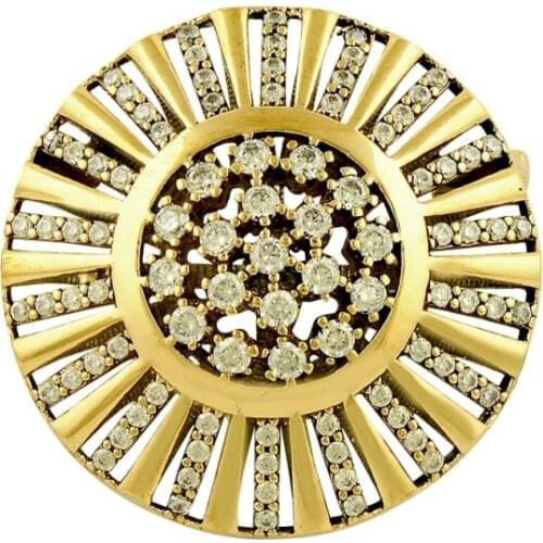 Silverlina Silver Zircon Stone Authentic Brooch