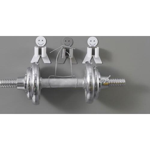 Smiley Non-marking Sticker Mop Clip Storage Magic Power Non-marking Mop Clip Non-marking Stick Mop Holder Hook