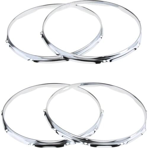 Sunnimix 1 Pair 14inch Sanre Drum Hoop Ring Rim Die Cast Hoops for Drum Set Kit Replacement Parts Thick 1.2mm