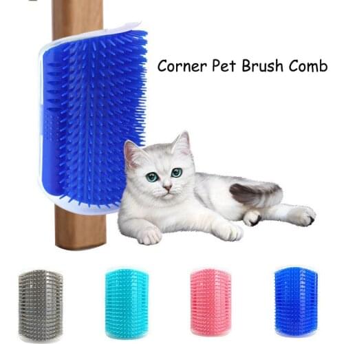 Corner Cats Brush Face Massage Cat Comb Hair Removal Self Groomer Grooming Brushes With Catnip Cat Shedding Trimming Scratcher