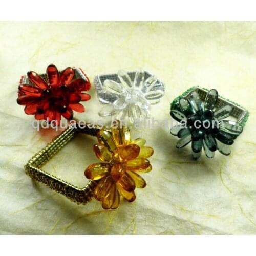 Decoration napkin ring beaded wedding napkin ring and party decoration napkin ring