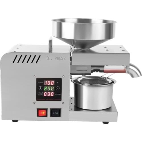 220V / 110V Intelligent Oil Press Automatic Household and Commercial Stainless Steel Hot and Cold Oil Extraction Machine