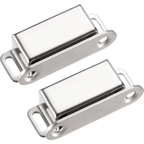Uxcell 2Pcs Stainless Steel Door Cabinet Magnetic Catch Home Furniture Magnet Door Catch Closures 46mm 53mm New Arrival
