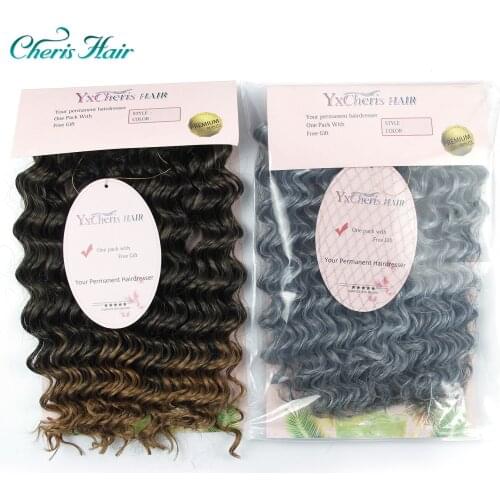Crochet Hair Deep Wavy Low Temperature Fiber 10 Inch 3strand/pack Can Be Re-model Synthetic Hair Braids Crochet Briads